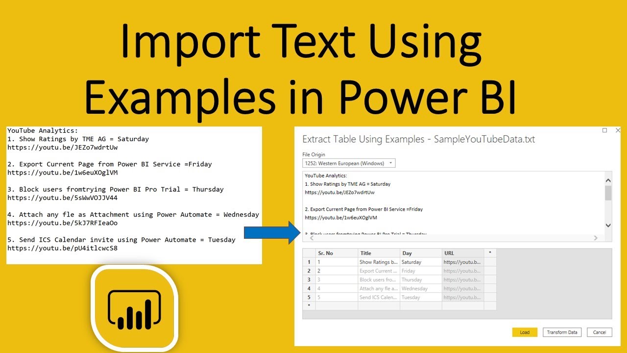 Import Text/CSV using Examples in Power BI