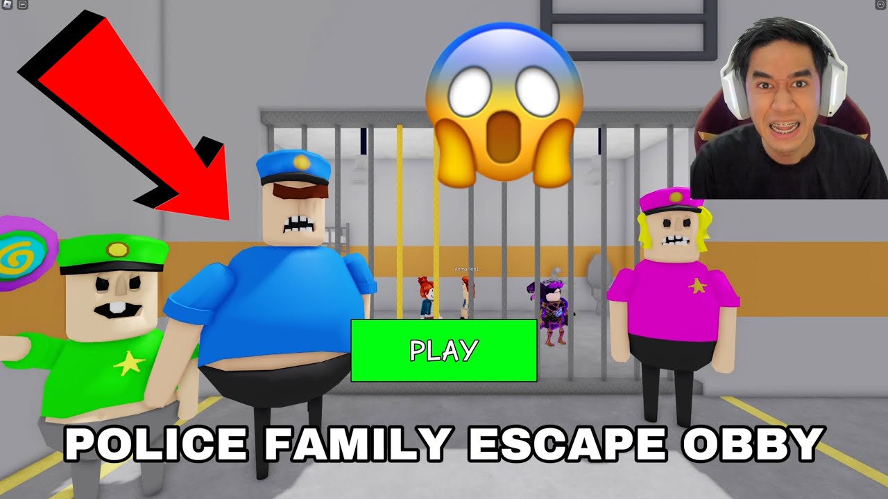 WOI RAMAINYA POLIS 😭 POLICE FAMILY ESCAPE OBBY 👮‍♂️