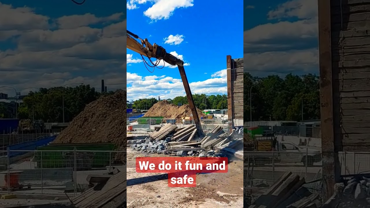 Demolition a wall #demolition #construction #operator #experience