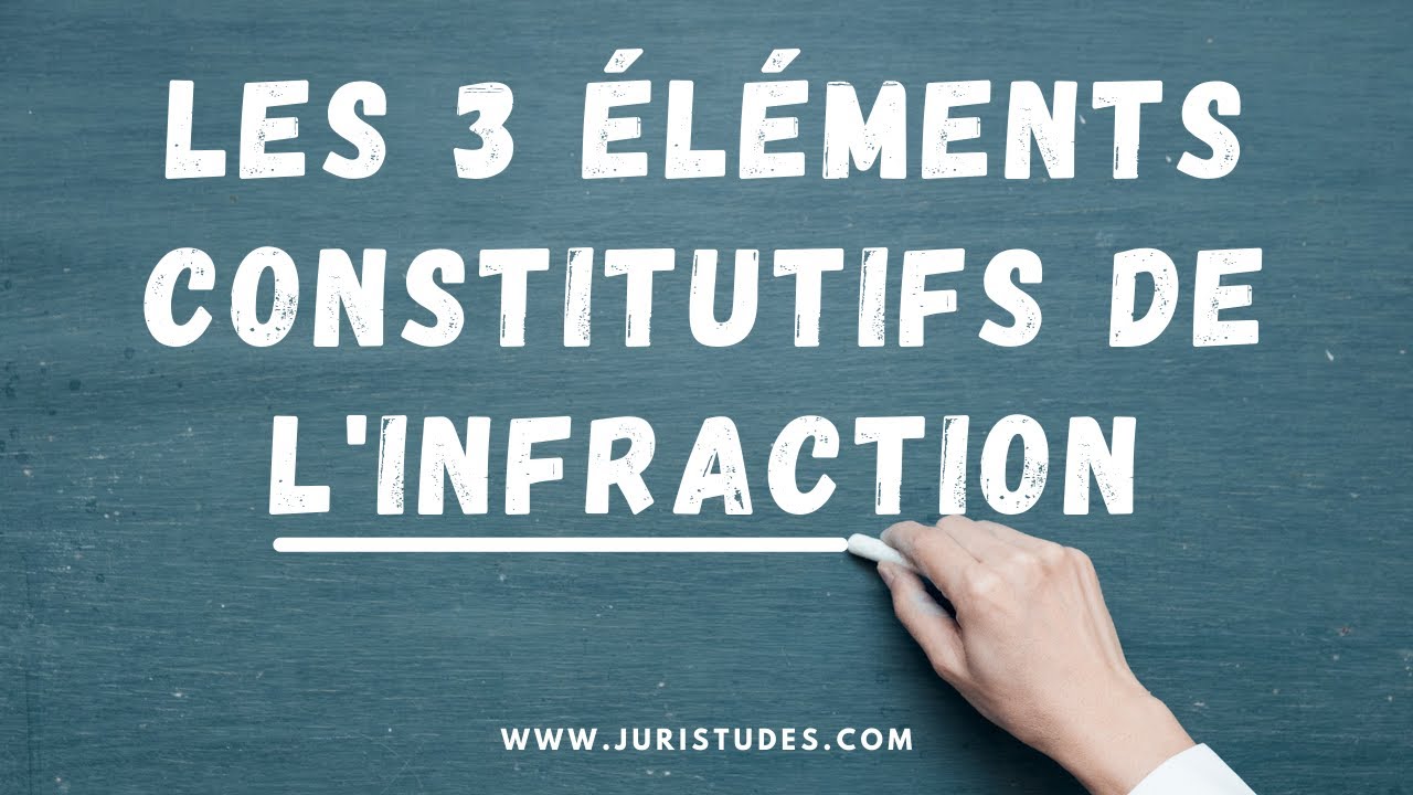 Les éléments constitutifs de l'infraction en 3 minutes