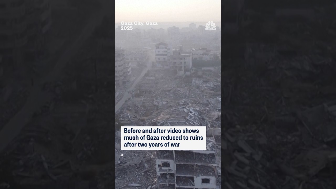 Before and after video shows much of Gaza reduced to ruins after two years of war