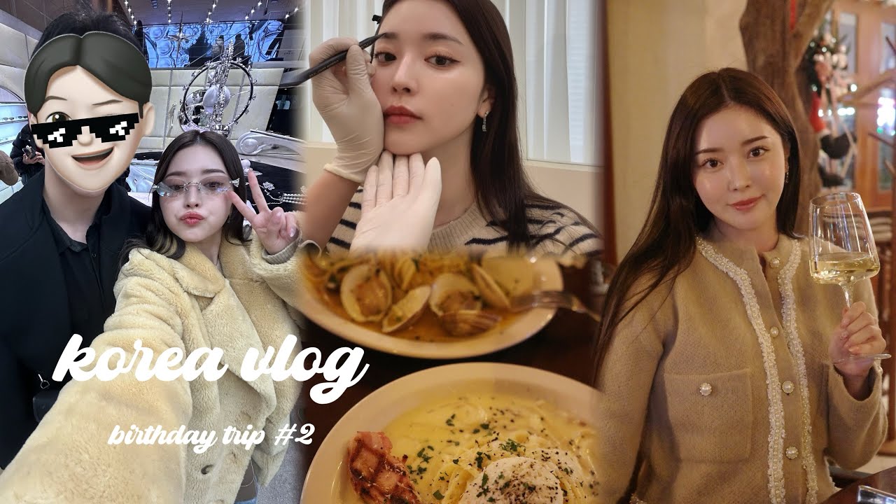 【vlog#2】韓国旅行🇰🇷人生初の眉毛アート&リピートしてるご飯カフェ紹介🍽️ショッピングも😎💫