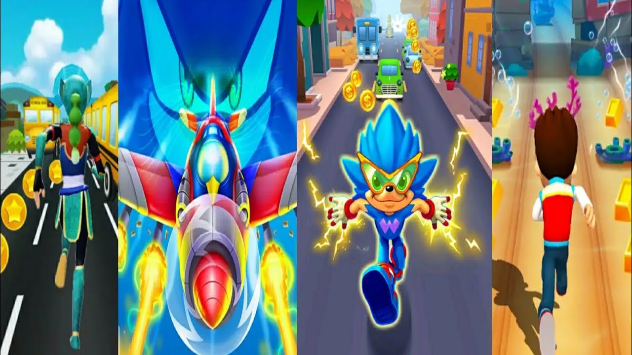 Pups Patrol Subway Paw VS Super Heagehog Flying VS Heagehog 3D Blue Run VS Jade Armor Subway Rush