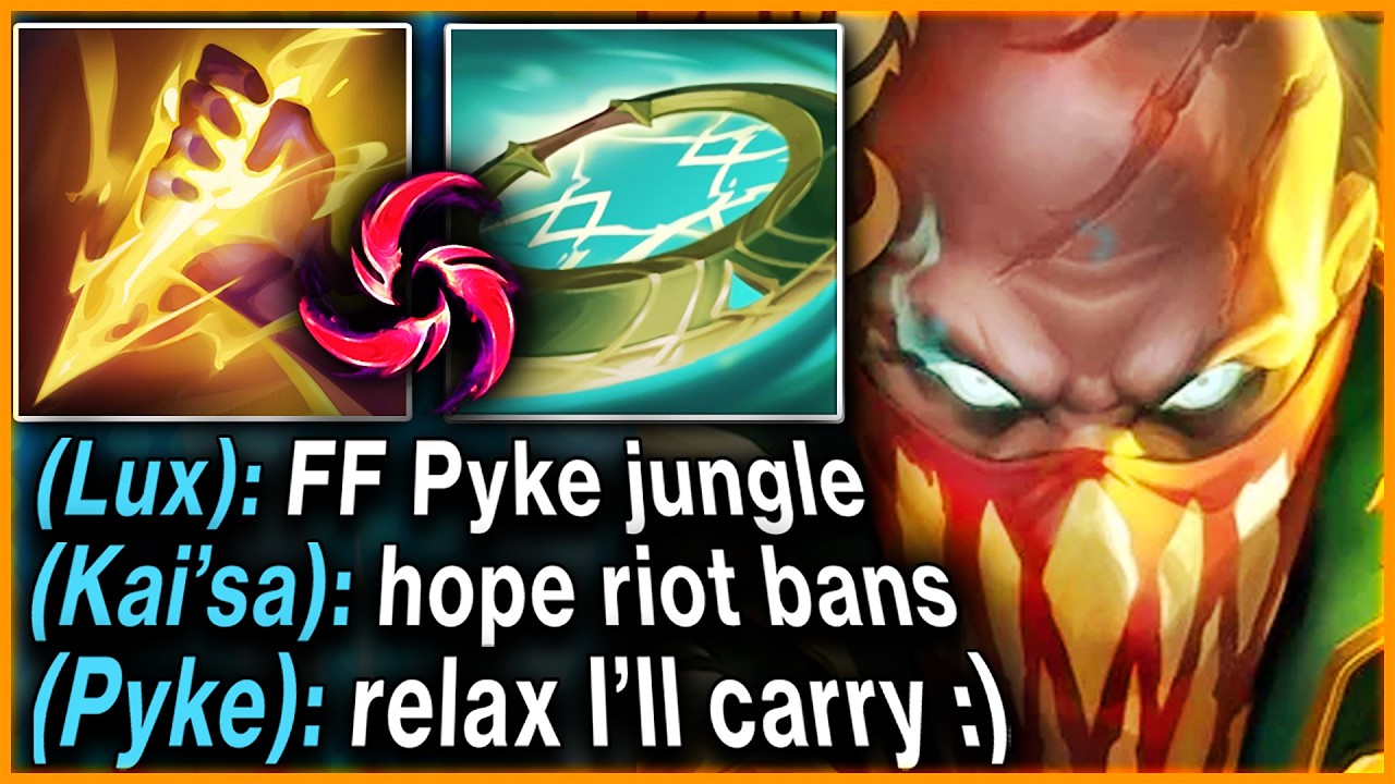 My whole team flamed me for picking Pyke Jungle... so I carried them all