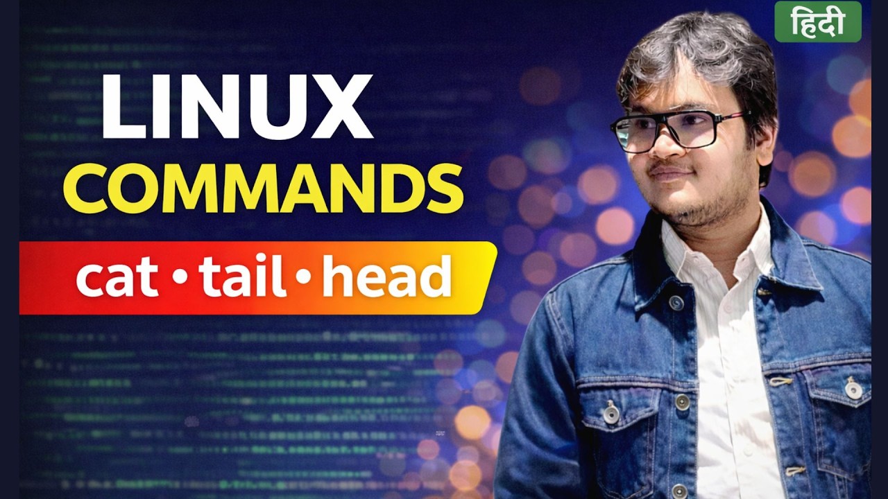 Linux Commands Tutorial | cat, tail, head with Examples (Hindi for Beginners)
