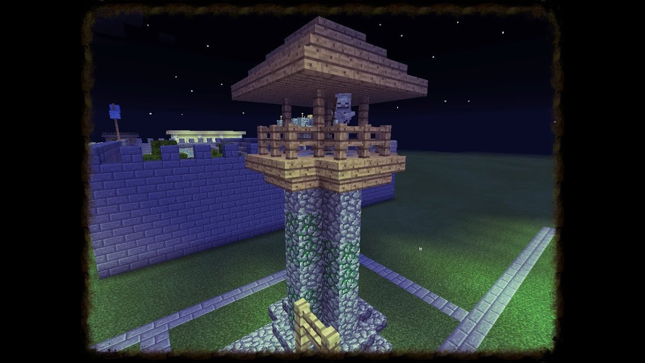 Minecraft我的世界PE建造教学系列-&mdash;箭塔