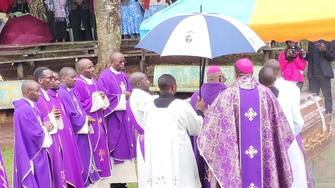 BURIAL CEREMONY OF A CATHOLIC PRIEST. REV.  FR JOSEPH MWANGI KAMAMIA  ARCHDIOCESE OF NYERI