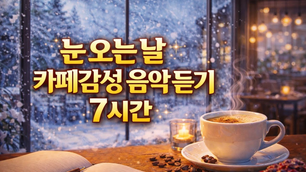 눈오는 날 카페감성  명상음악