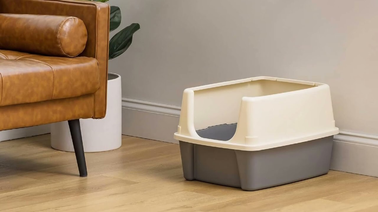 🐱📦 Large Cat Litter Box with High Sides – Easy to Use & Clean!