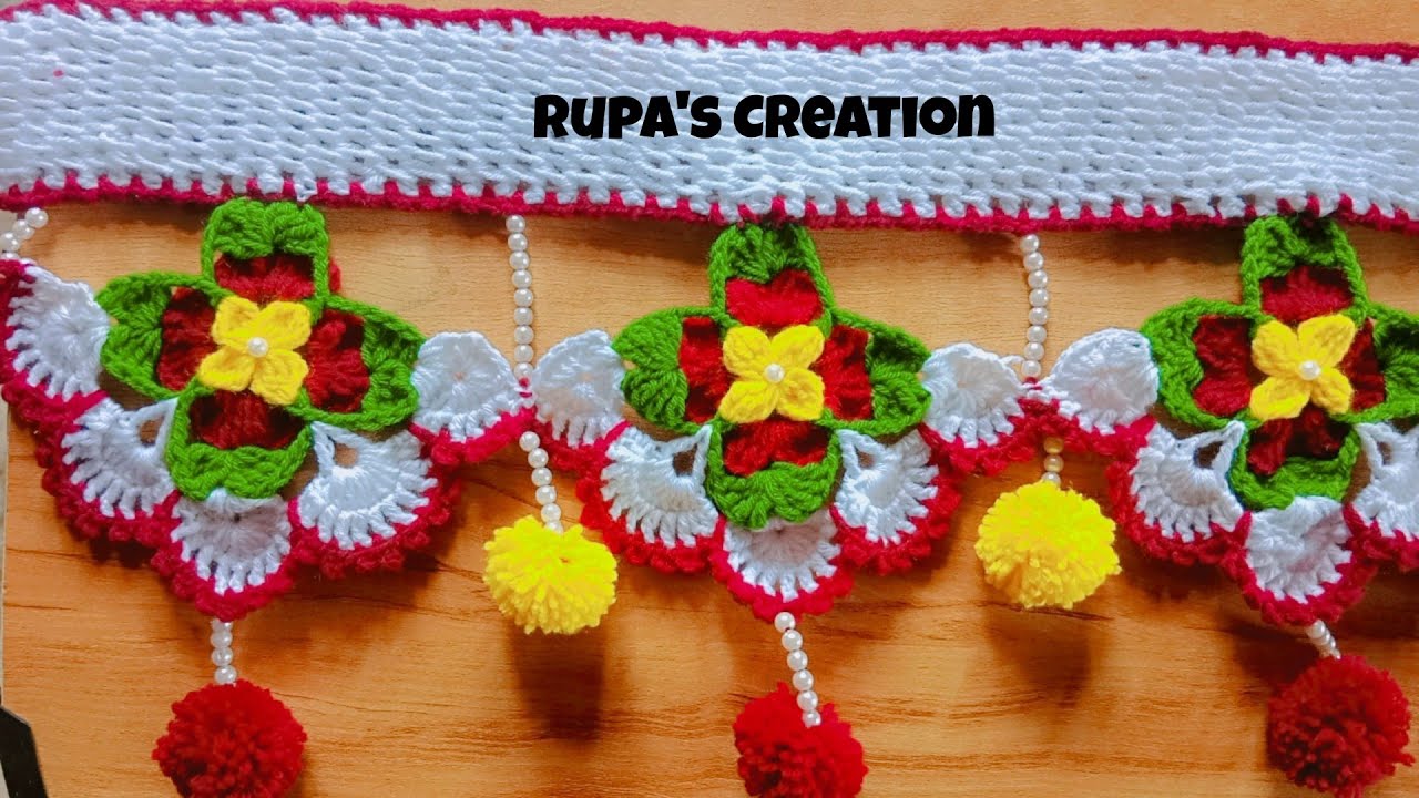 🌹फूल तोरण, new woolen toran design,gate parda design, 