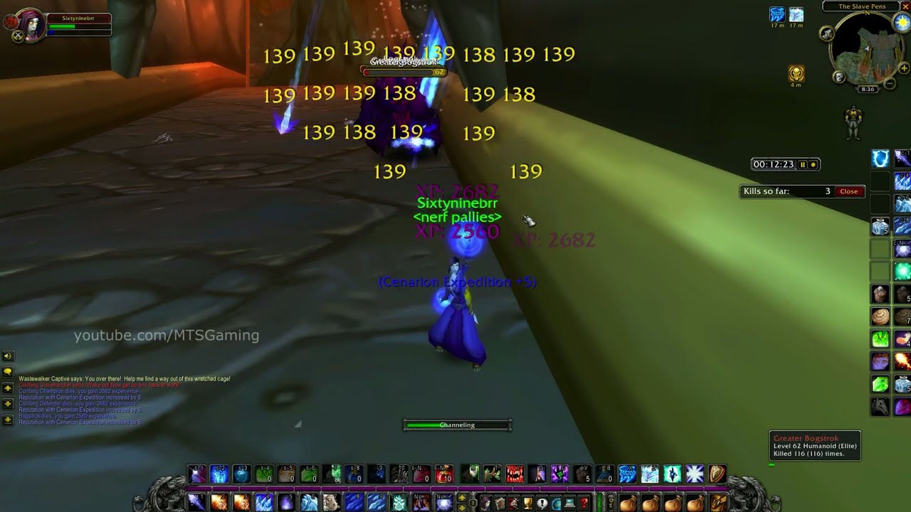 Slave Pens 61 Mage Easy Solo Boost 22 Mobs in 13 minutes (TRASH GEAR, NO LEDGE)- TBC Classic
