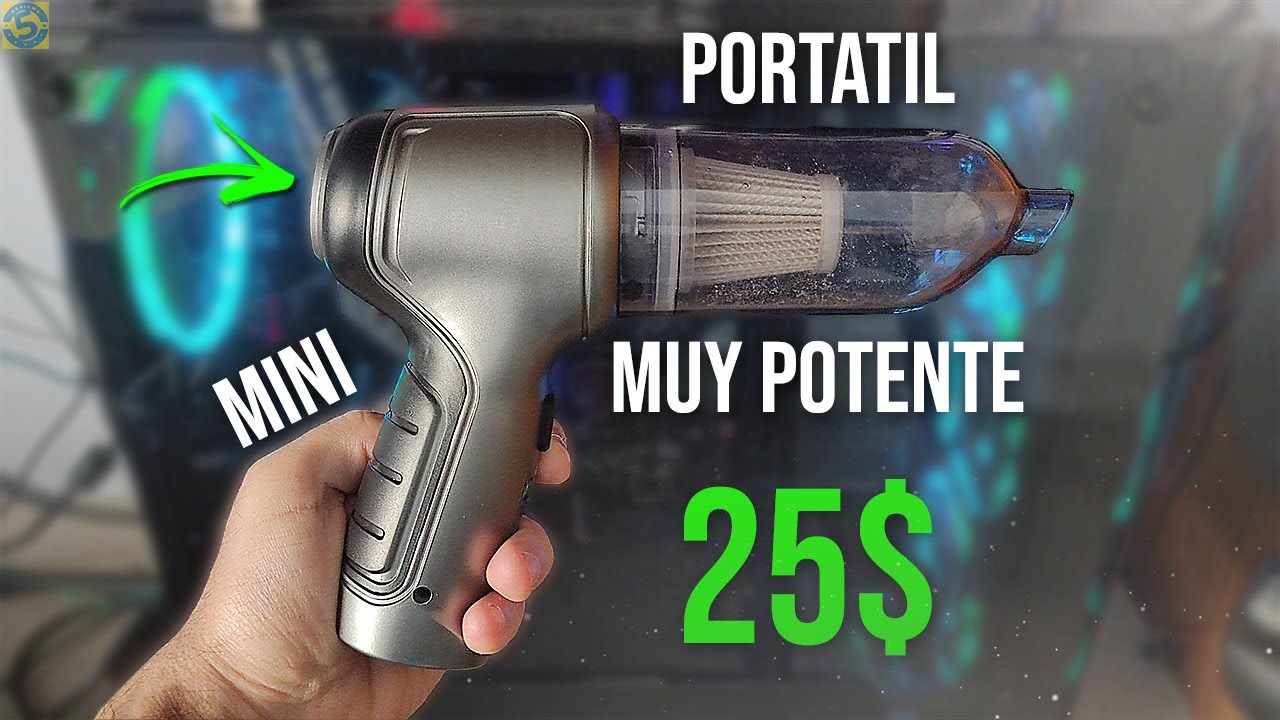 🔥 Mini ASPIRADORA Y SOPLADORA ULTRA POTENTE para el AUTO, ESCRITORIO, PC... 🖥️ Recargable y portátil