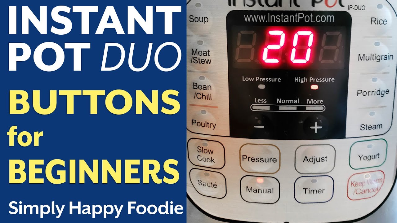 Кнопки Instant Pot DUO для начинающих