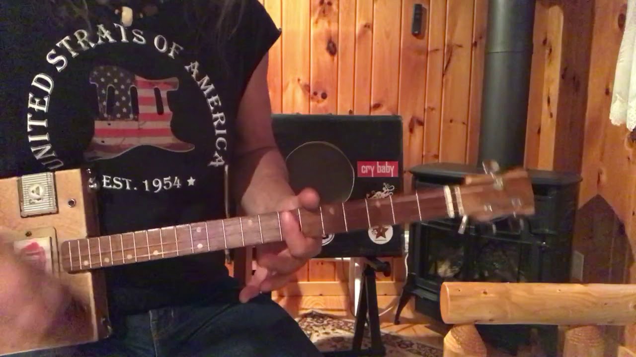 Iron Man Black Sabbath lesson for 3 string Cigar Box Guitar