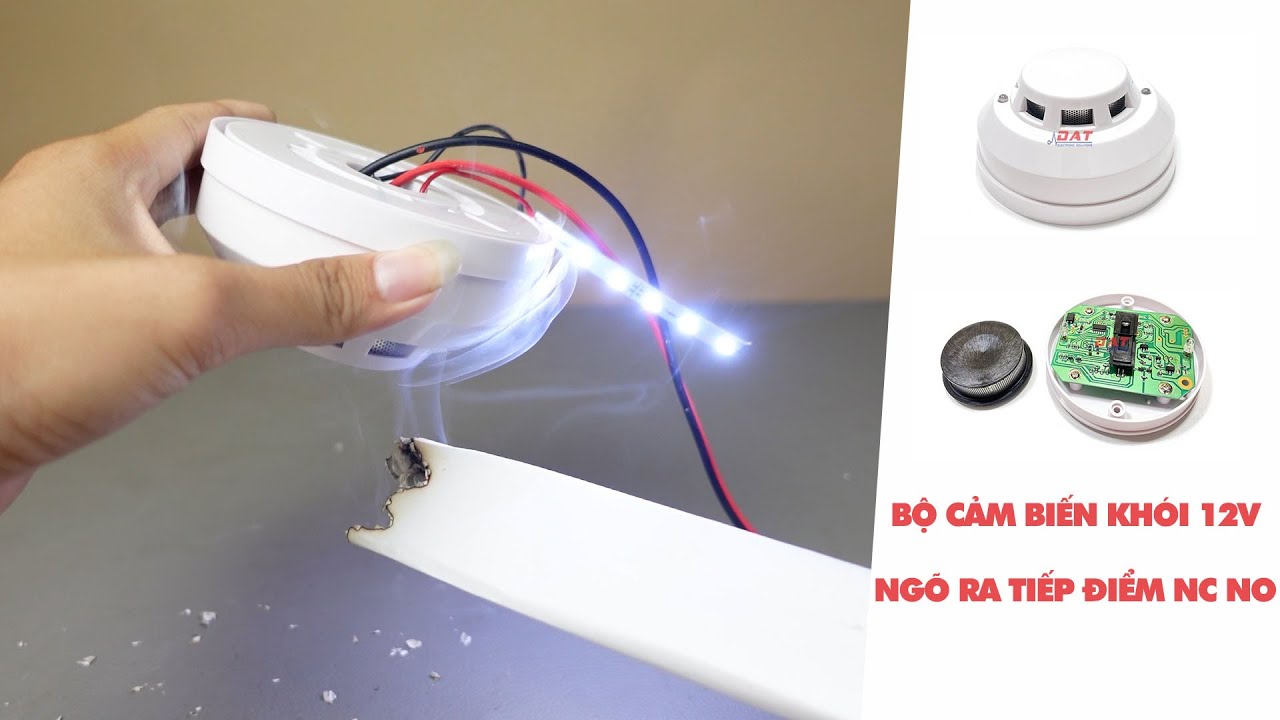 Bộ Cảm Biến Khói 12V Ngõ Ra Tiếp Điểm NC NO | Điện tử DAT
