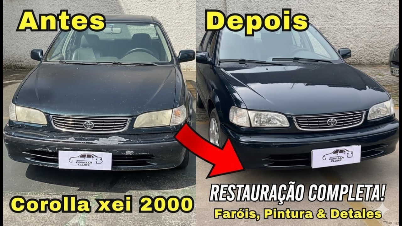 Antes e Depois Corolla XEI 2000