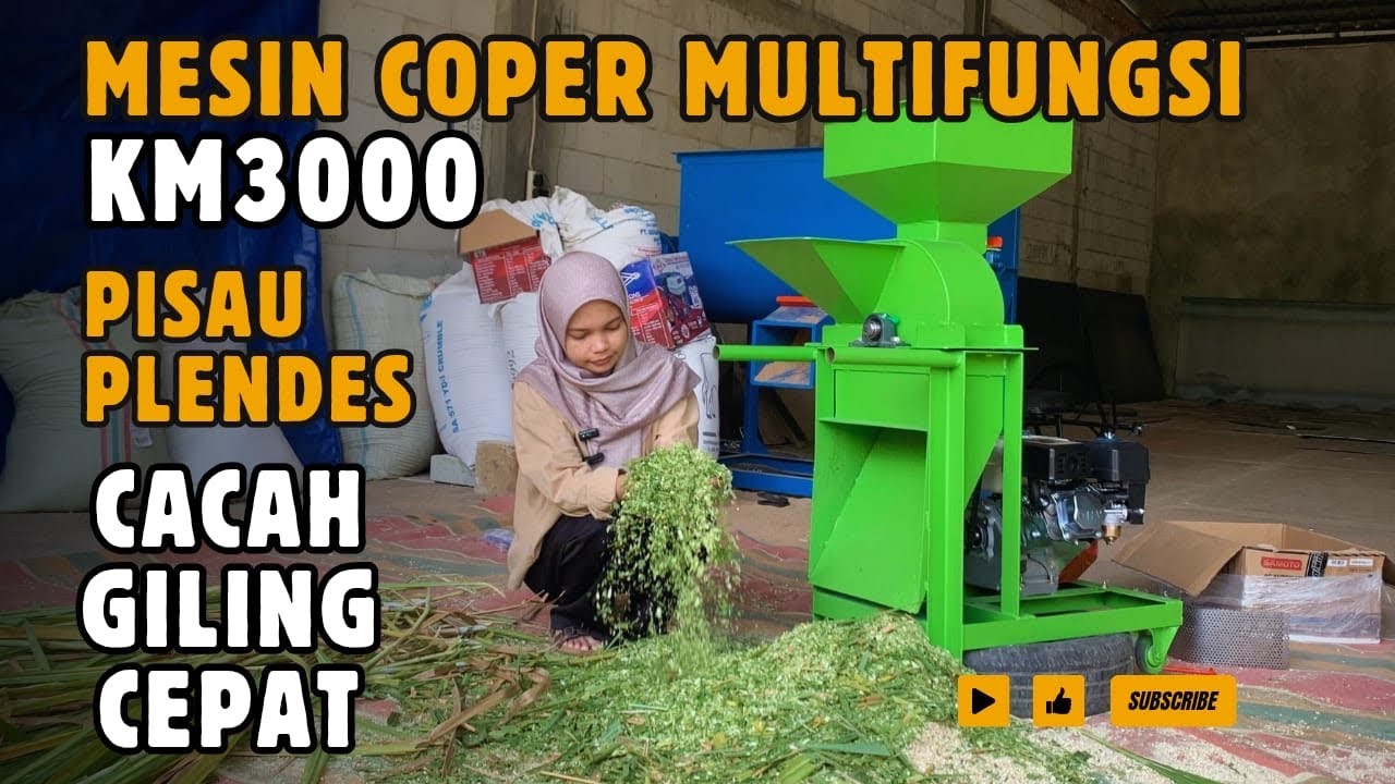 MESIN CHOPPER ALL IN PISAU PLENDES UNTUK CACAH DAN GILING MULTIFUNGSI TIPE KM3000 #mesincacahrumput 