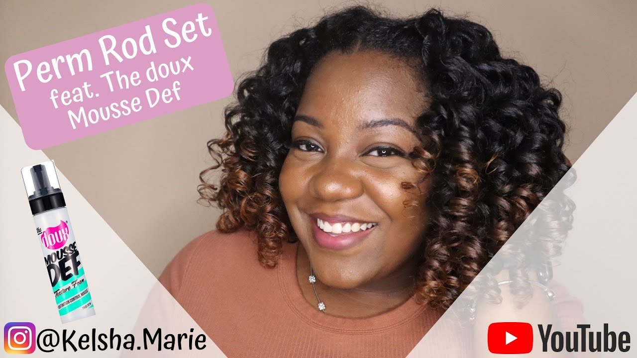 PERFECT Perm Rod Set on Natural Hair feat. The Doux Mousse Def