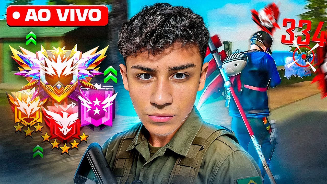 FREE FIRE AO VIVO - JOGANDO COM INSCRITOS ! RUMO AO DESAFIANTE BR RANK 🍫🐇