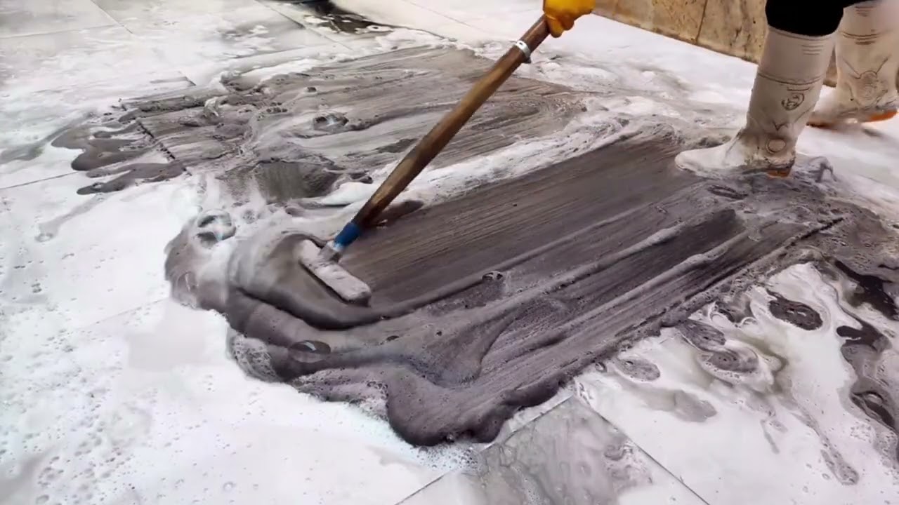 Saving a shaggy rug with burnt oil in it ~ Satisfying Rug Cleaning ASMR 
