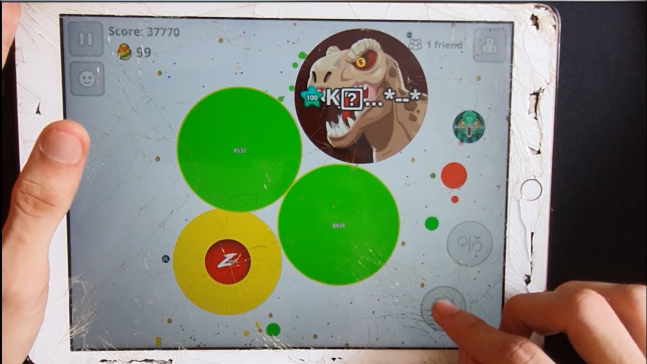 HANDCAM BROKEN IPAD 7TH GEN 🥲 (AGAR.IO MOBILE)