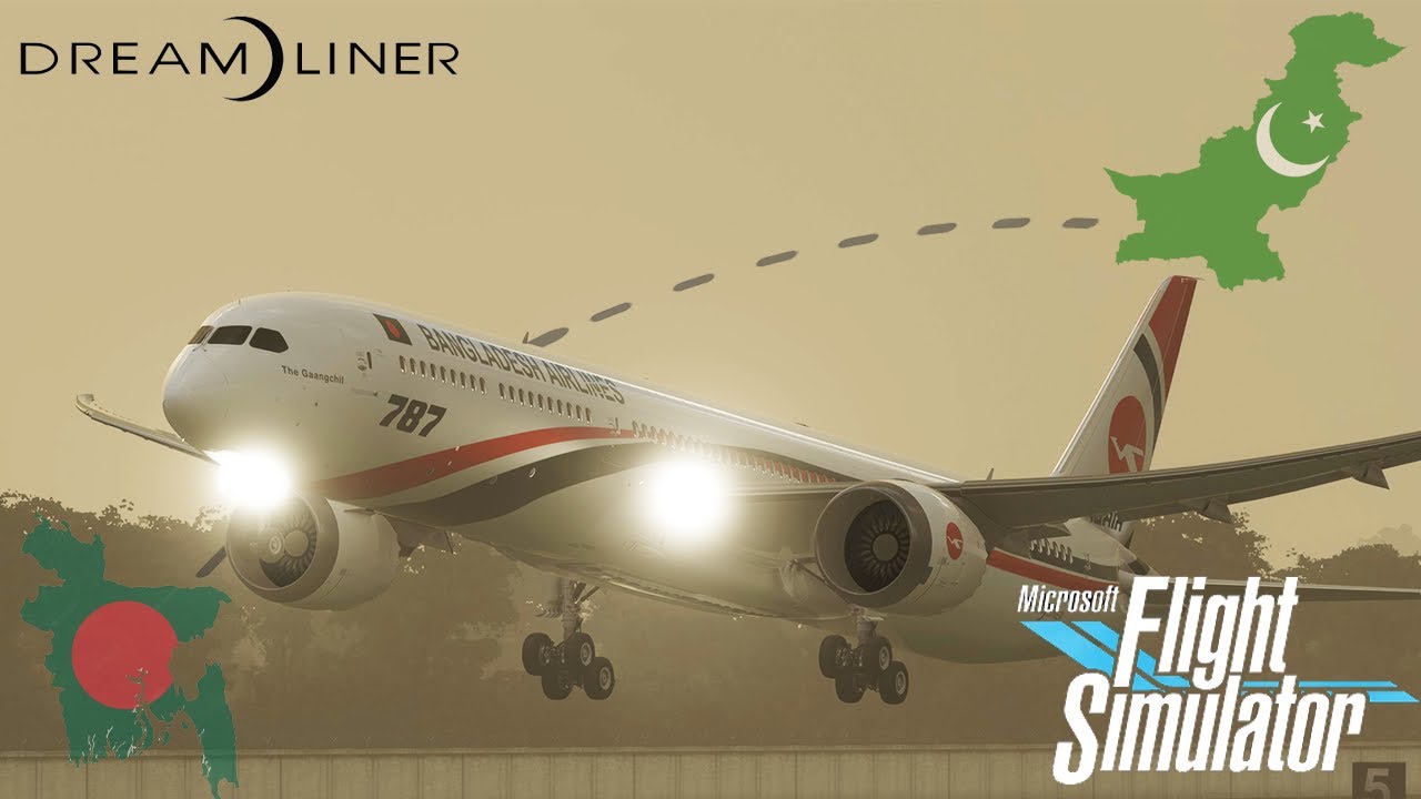 Microsoft Flight Simulator | Full Flight | Biman Bangladesh 787 | Dhaka - Karachi | Grand Trunk Road