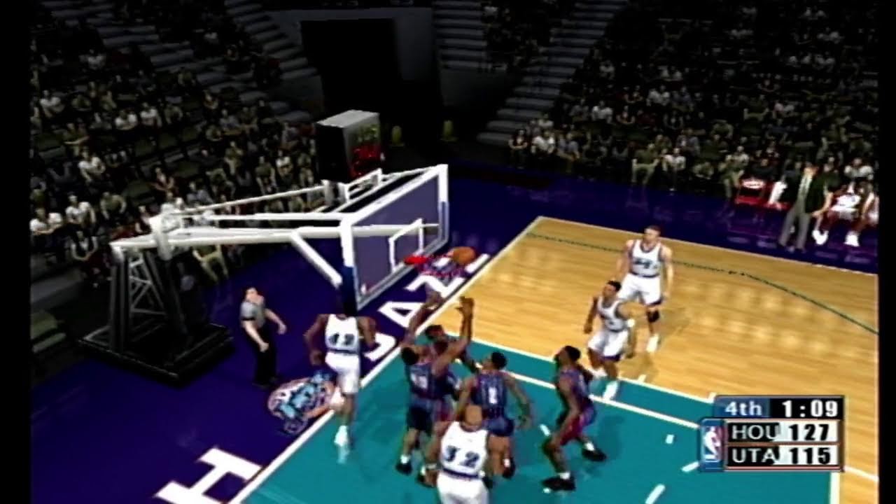 NBA 2K1 Utah Jazz vs Houston Rockets Live