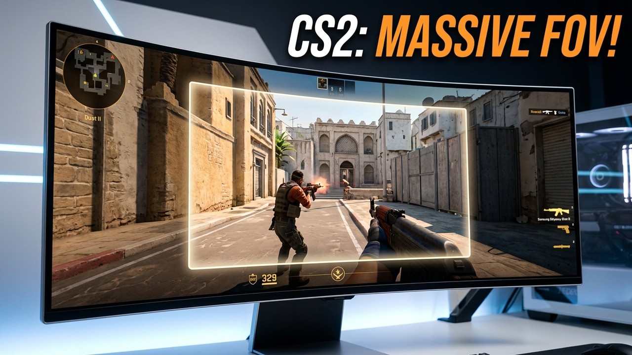 CS 2  Samsung Odyssey OLED G9 Ultrawide monitor 32x9