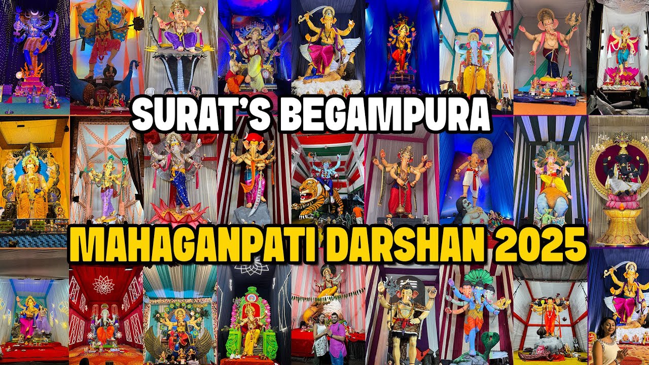 Surat Ganesh Darshan 2025 | Part 03 | All Maha Ganpati of Begampura | Ganesh Chaturthi | #vlog