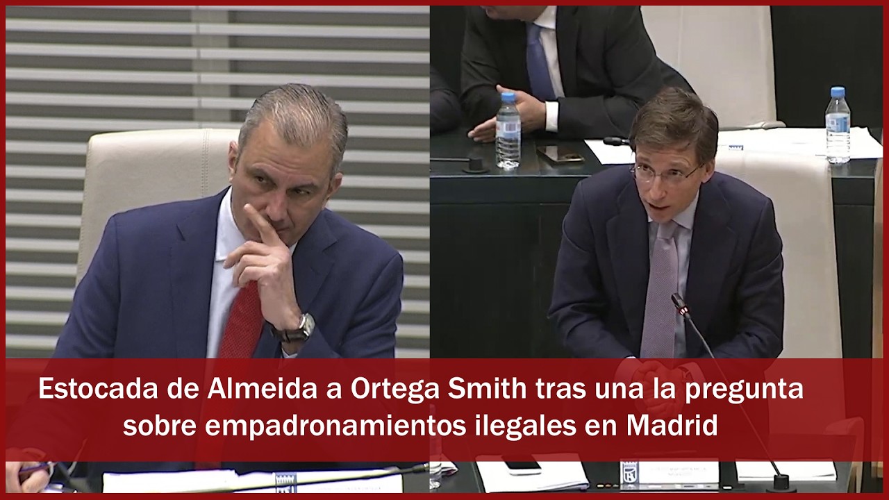 Estocada de Almeida a Ortega Smith tras una la pregunta sobre empadronamientos ilegales en Madrid