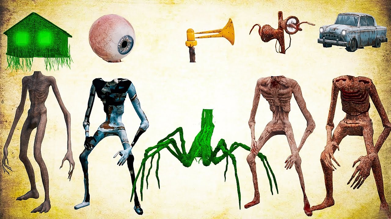 WRONG HEADS 5 SIREN HEAD CAR,SIREN HEAD ROBLOX,SIREN HEAD EYEBALL,HOUSE HEAD,SIREN ACA HURRICANE