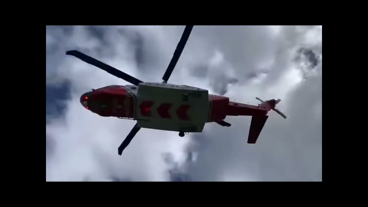 Irish Coast Guard S92A helicopter (EI-ICS) landing at Galway University Hospital.