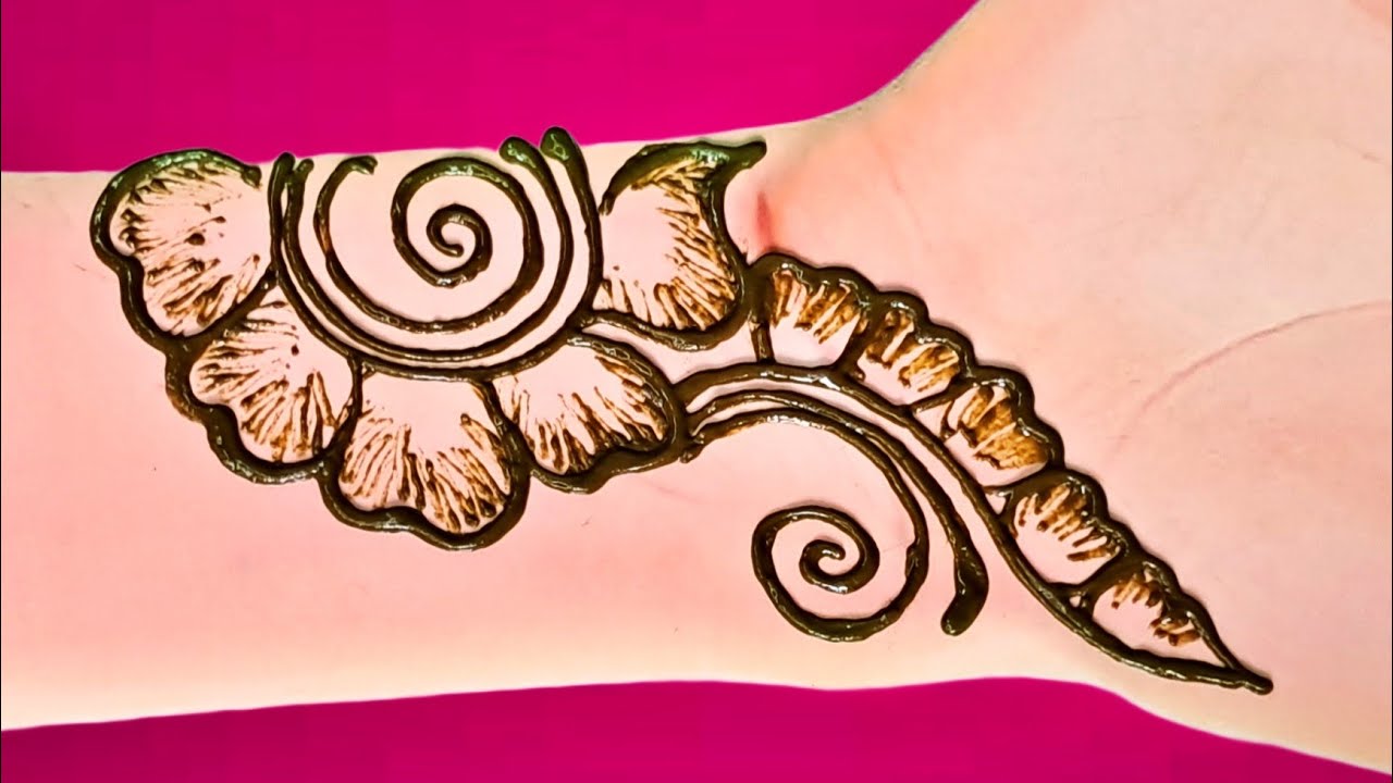 🍃🌿Simple Arabic Mehndi design#mehandi #mehanditrick||Simple Mehandi