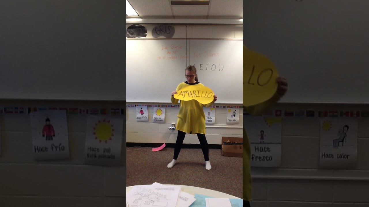 Los Colores Elementary Video by AP Spanish Class Profesora Ruddock Cheney High School