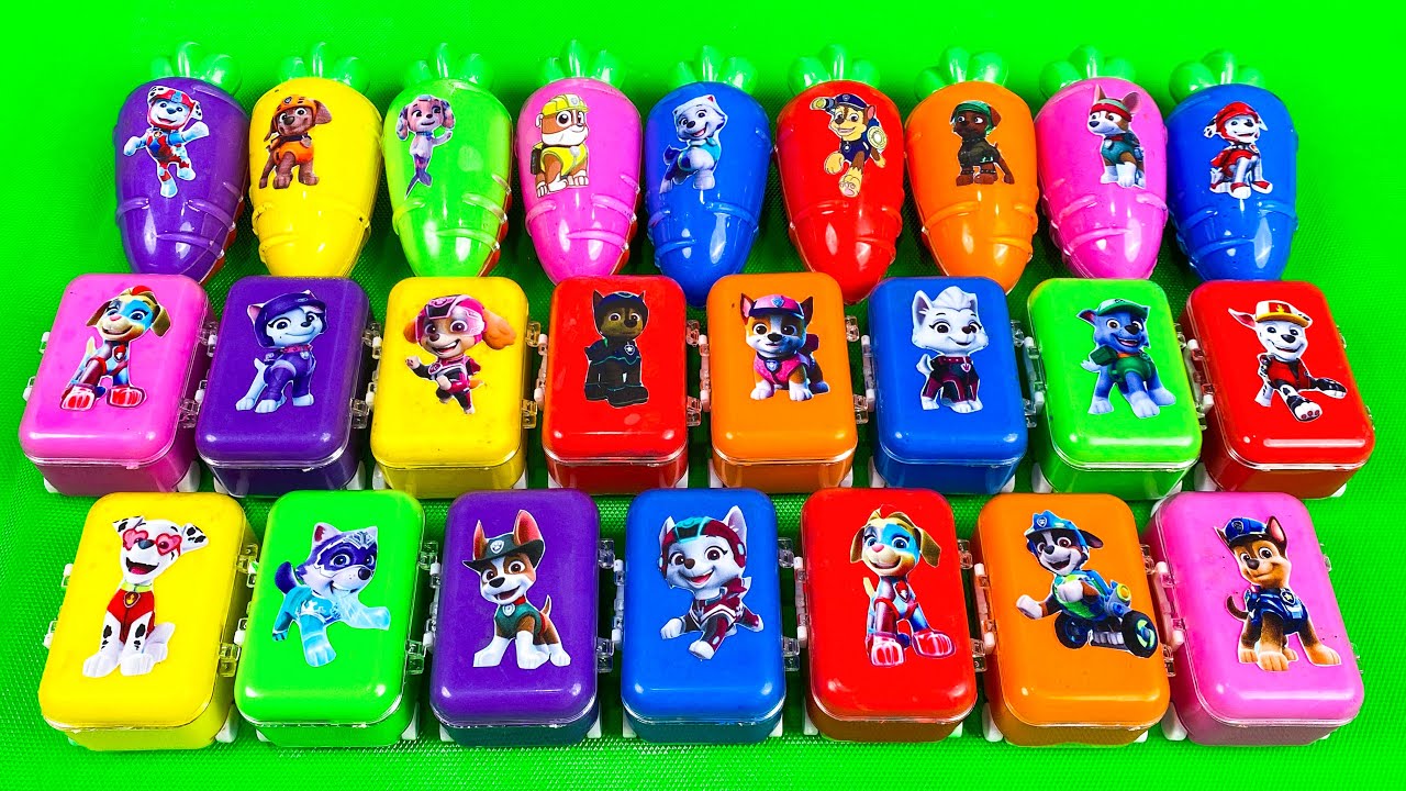 Rainbow Slime 🌈 Paw Patrol Clay Slime Coloring: Ryder, Chase, Marshall,...Satisfying ASMR Video