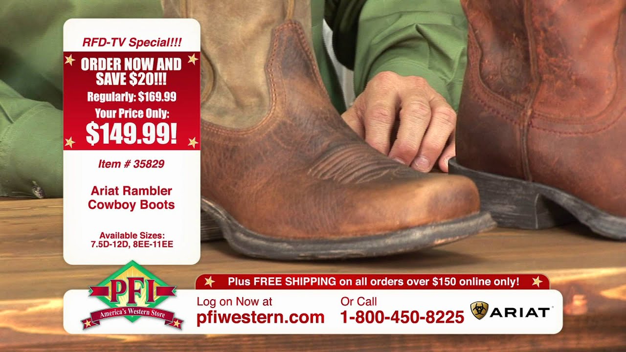 Ariat Rambler Cowboy Boots and Rambler Work Boot