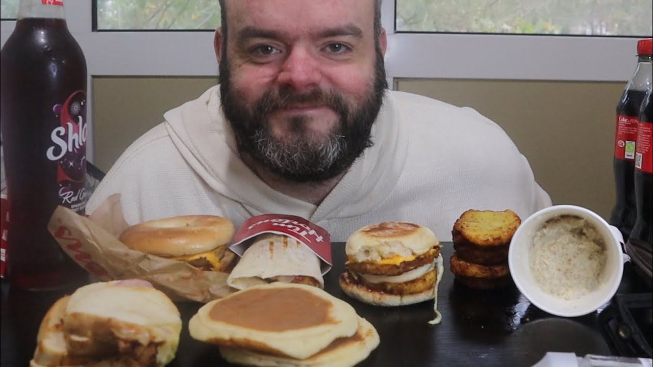 Tim hortons breakfast mukbang uk