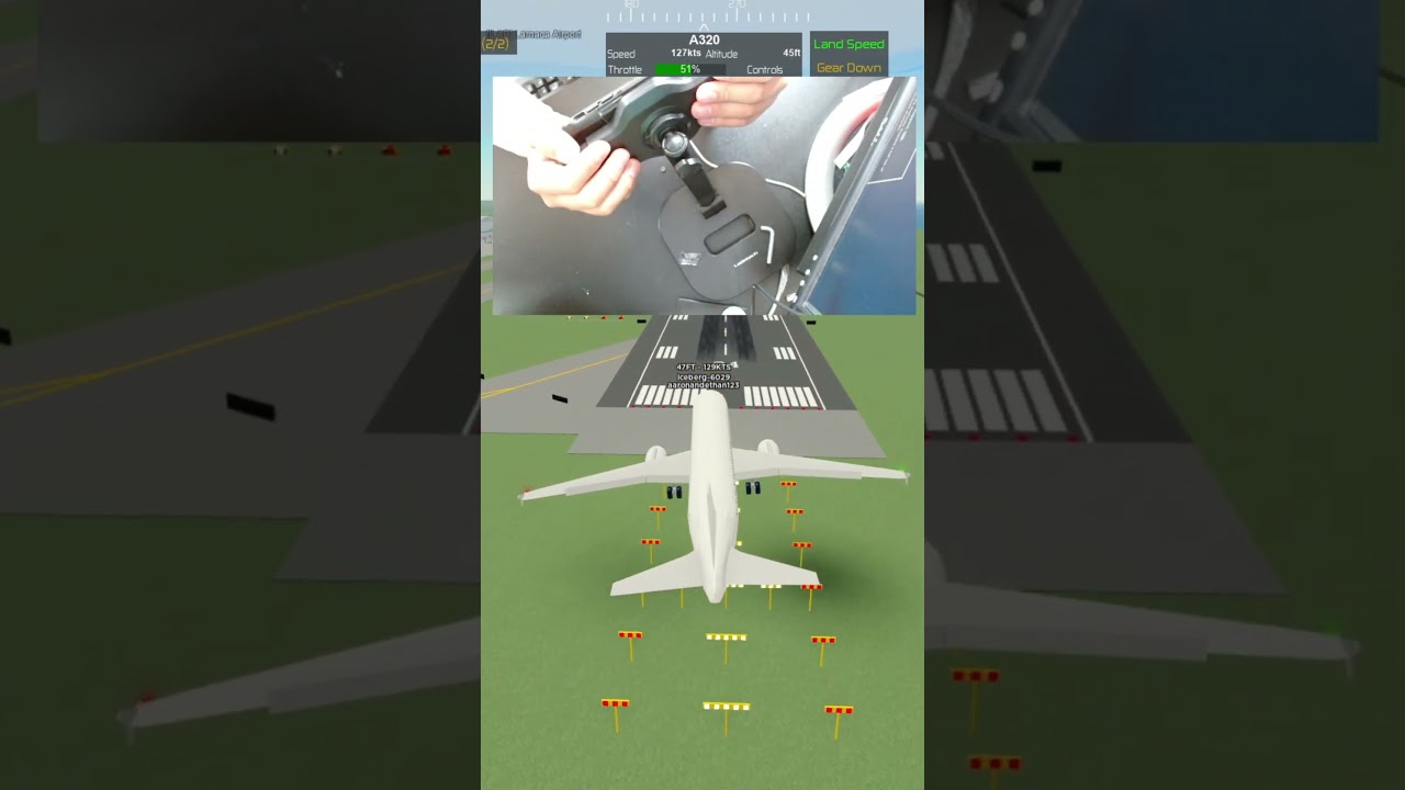 Посадка с телефонным штурвалом в ILAR #pilottrainingflightsimulator #roblox #aviation #ptfs
