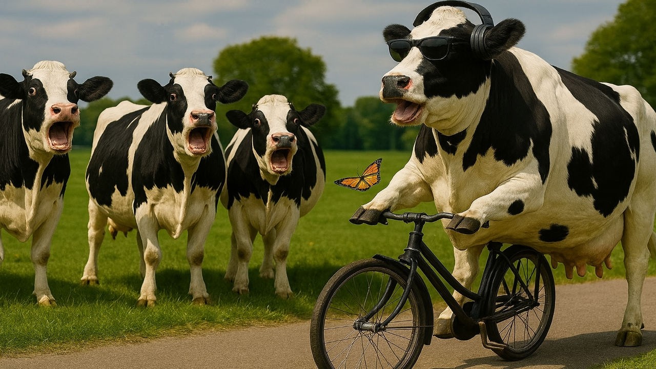 FUNNY COW DANCE Con bò Con trâu Nhạc con bò Con bò ăn 2024 Cow Dance Mix Dancing Cow