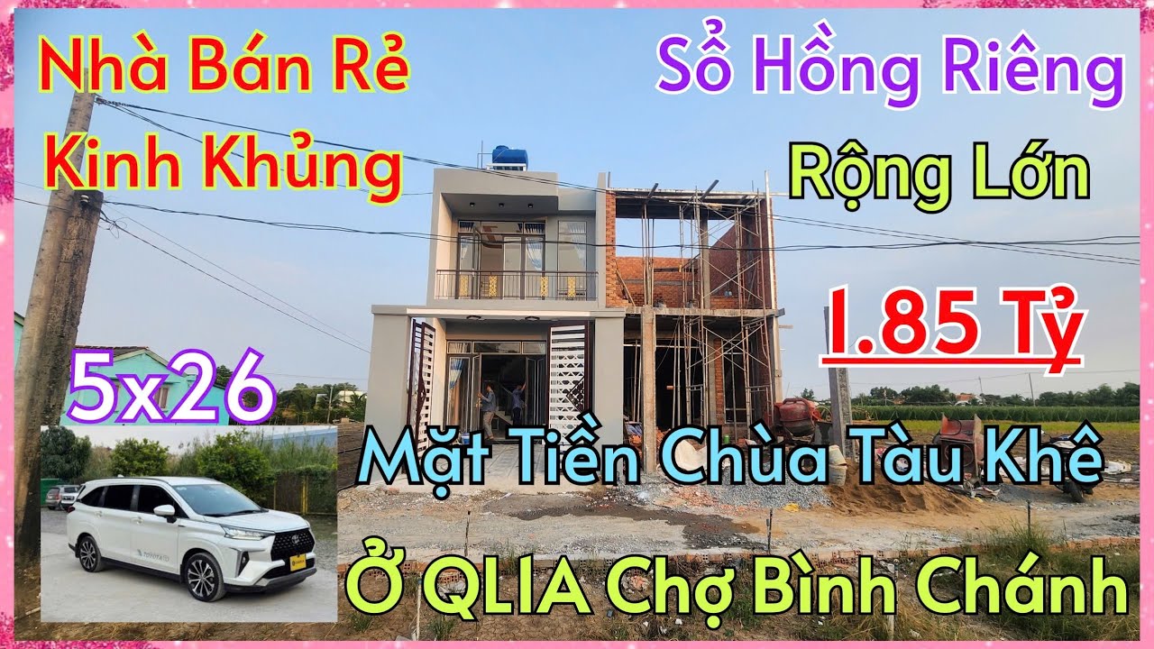 Rẻ Nhất Lúc Này_Nhà Bán Đúng 1,85 Tỷ (5x26) Mặt Tiền Đường Chùa Tào Khê Thông Ra QL1A Chợ BÌNH CHÁNH