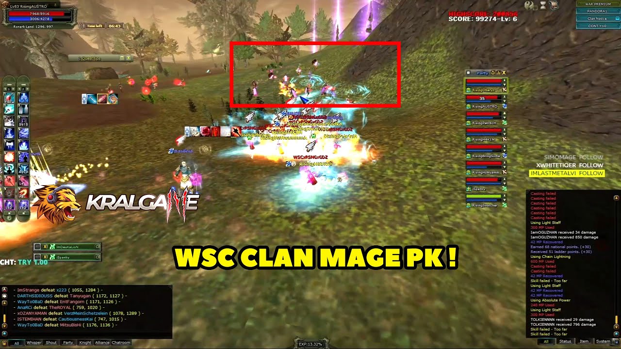 xAUSTROOO - (Pandora) Rising Mage PK - 1 Party Mage Tüm Czyi Alt Üst Ediyor :D  ! Knight Online