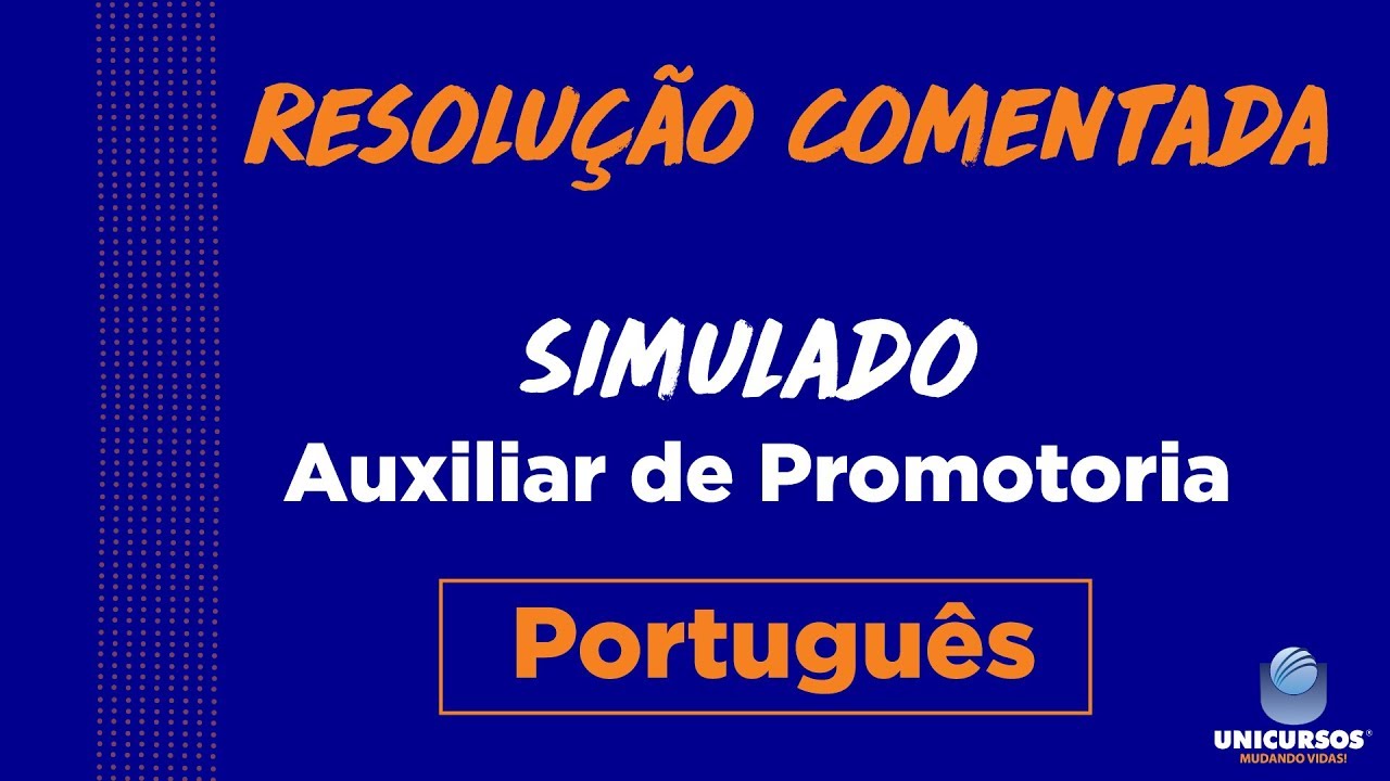 Simulado Auxiliar de Promotoria MP-SP -  Português | CORREÇÃO COMENTADA