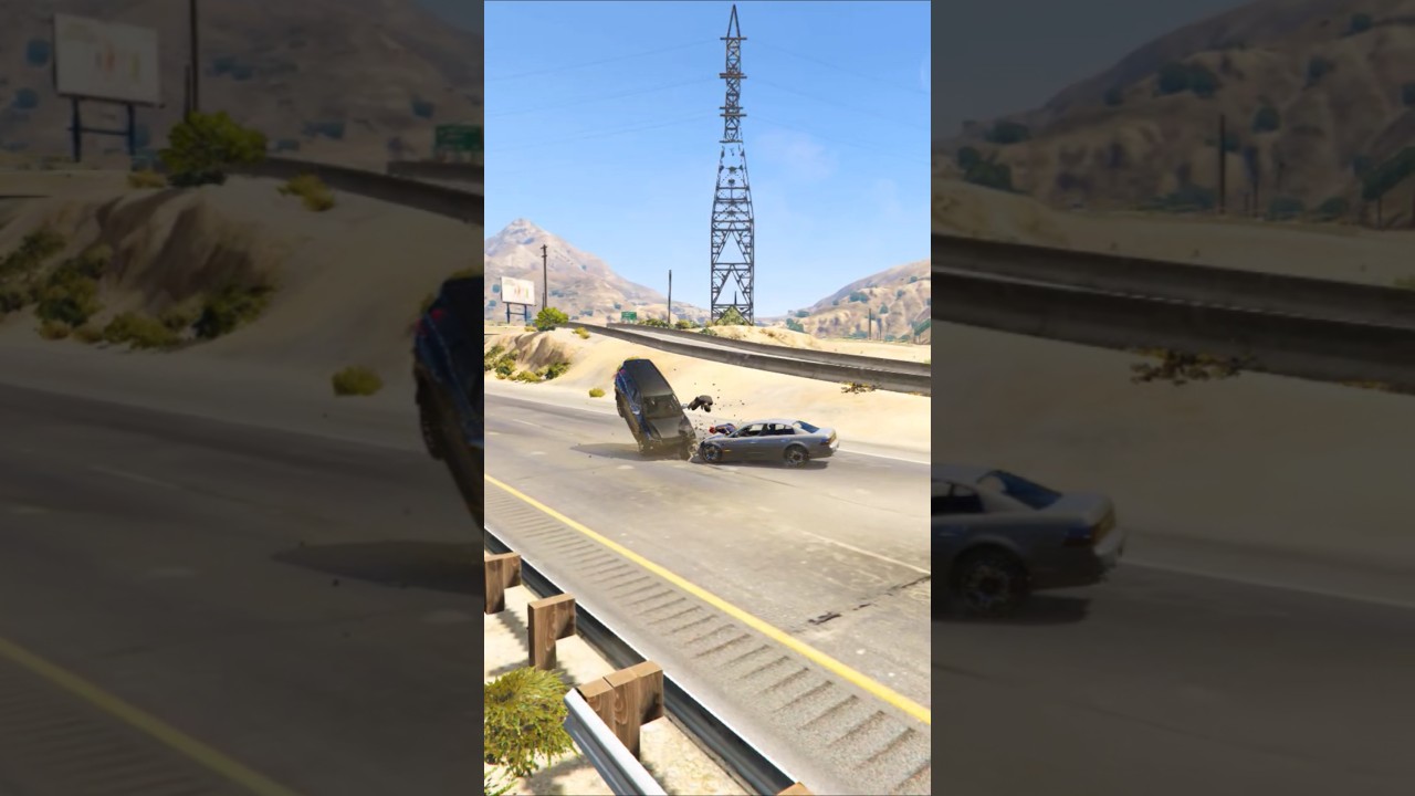 Серьезная авария с Toyota Fortuner в игре GTA 5 #gtav #theapexgamerz #love #shorts