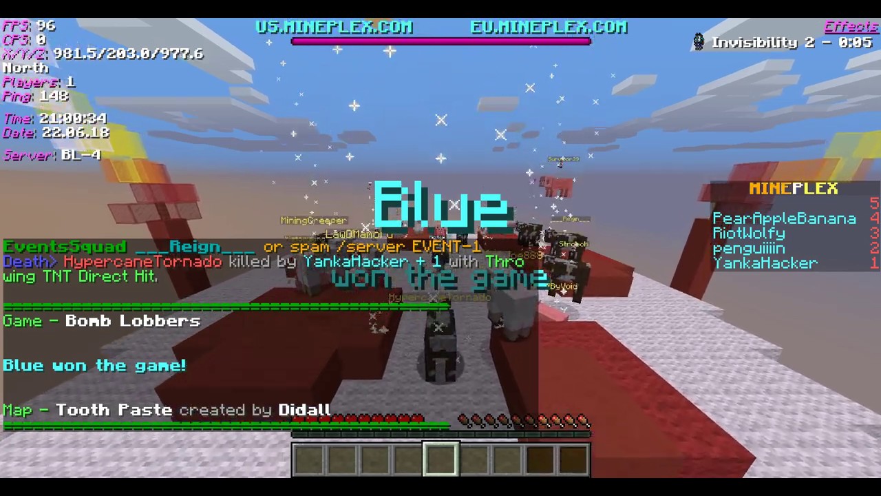 Getting Mineplex Level 100 on Java (22.06.2018)