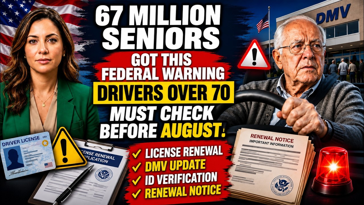 Federal Warning Issued for 67 Million Seniors &mdash; Over 70 Drivers Must Verify This Before August
