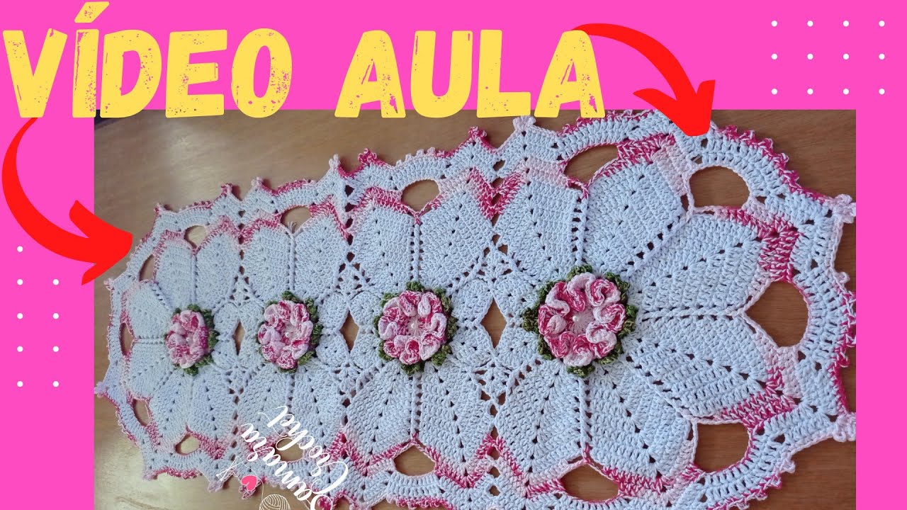 Como fazer Caminho de mesa flor camélia [PASSO A PASSO]