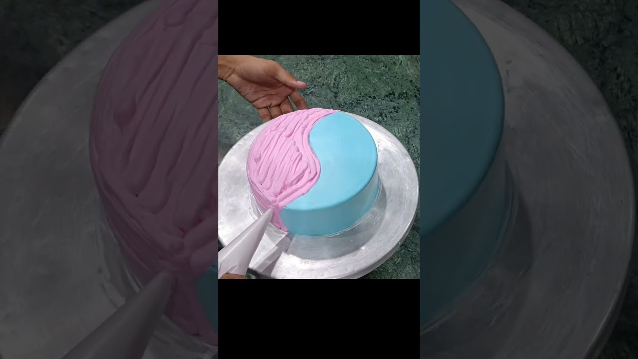 Pink And Blue Baby Shower Cake #shorts #sellerfactg