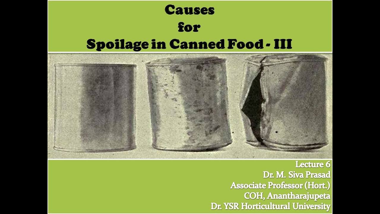 Causes for Spoilage in canned food
