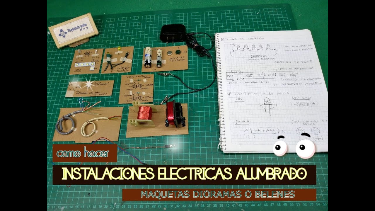 Como hacer/INSTALACIONES ELECTRICAS  alumbrado/elementos ppales/de MAQUETAS DIORAMAS o BELENES /2022
