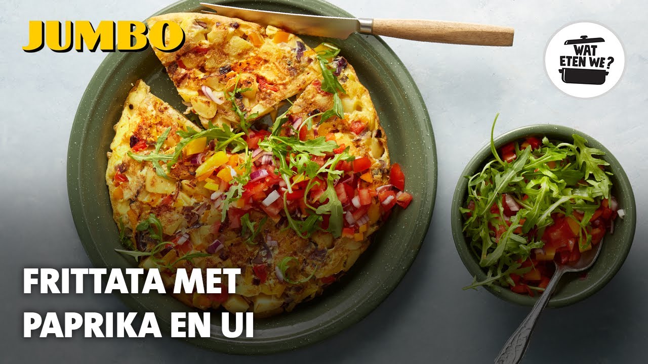 Wat eten we? Frittata met paprika en ui